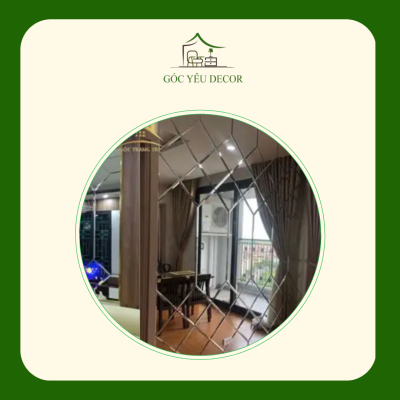 Gương to treo tường phòng khách