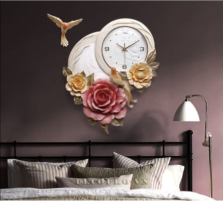 đồng hồ treo tường trang trí phòng ngủ